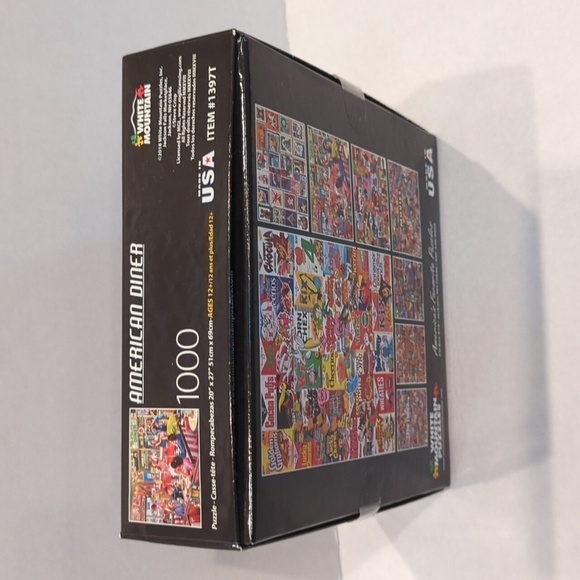 White Mountain Puzzles American Diner 1000 Pc Puzzle Steve Crisp Designer New - Picture 5 of 8